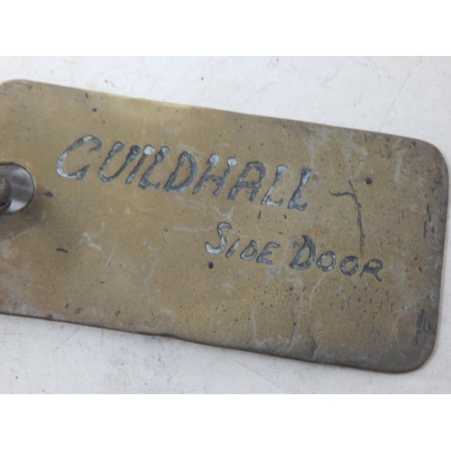 413 - 19th Century Keys with Brass Tags for Lower Cell Gates, Police Office Doncaster & Guildhall Side Doo... 