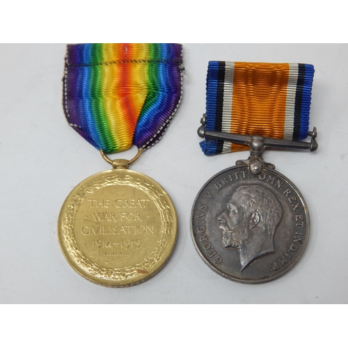 79 - WWI Pair of Medals Awarded & Edge Named to: 574458 ACTING CPL. E. A. HILTON. ROYAL ENGINEERS