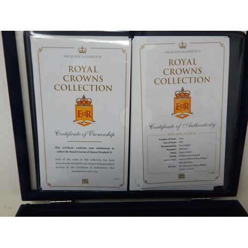 75 - Her Majesty QEII Royal Crown Collection in Case of Issue with COA