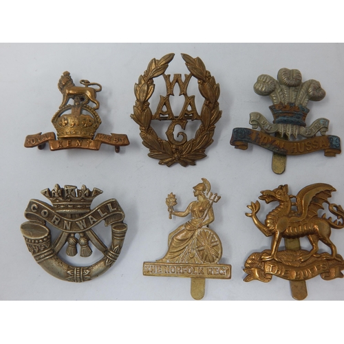 93 - A Collection of Military Badges to Include: The Norfolk Regiment, The Royal Kent Regiment, Women's A... 