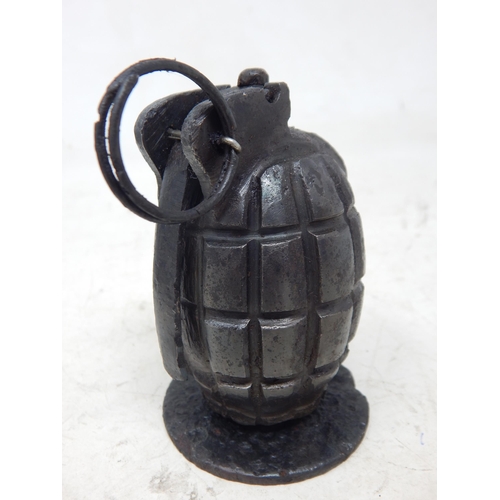 115 - WWI British Hand Grenade on Stand