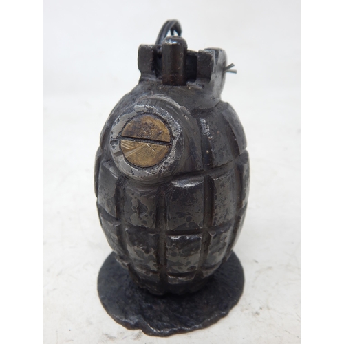 115 - WWI British Hand Grenade on Stand