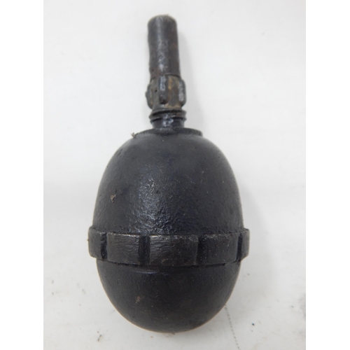 341 - WWI German Egg Grenade with Fuse Section (inert)