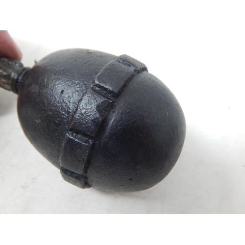 341 - WWI German Egg Grenade with Fuse Section (inert)