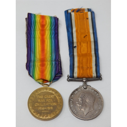 120 - WWI Pair of Medals Awarded & Edge Named to: 87087. 2-CPL. G. HAWKE. ROYAL ENGINEERS