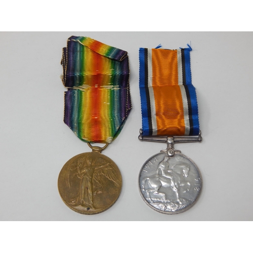 122 - WWI Pair of Medals Awarded & Edge Named to: GS.52847. PTE. E. FARHALL. ROYAL FUSILIERS