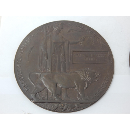 4 - WWI Trio's of Medals & Death Plaques Awarded & Named to Brothers: 10886 PTE. W. H KILLICK: WILTSHIRE... 