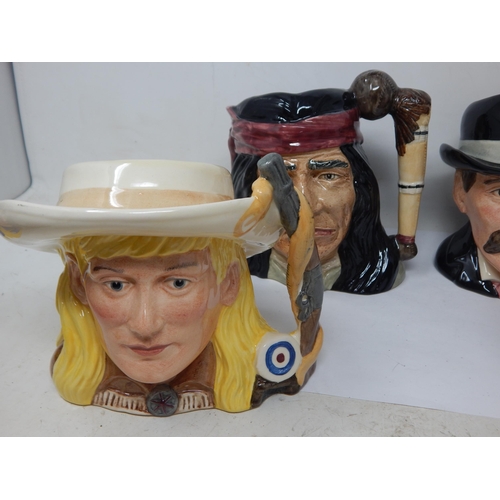 431 - Royal Doulton Character Jugs: The Wild West: Doc Holliday, Buffalo Bill, Geronimo & Annie Oakley