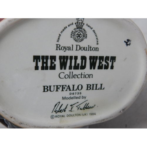 431 - Royal Doulton Character Jugs: The Wild West: Doc Holliday, Buffalo Bill, Geronimo & Annie Oakley