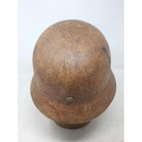 210 - WWII German M42 Helmet with Africa Corps Insignia. Please Note: Customers must satisfy themselves pr... 