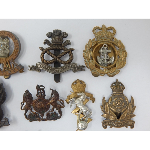 128 - Military Cap Badges Including Artists, Royal Surrey, Intelligence etc