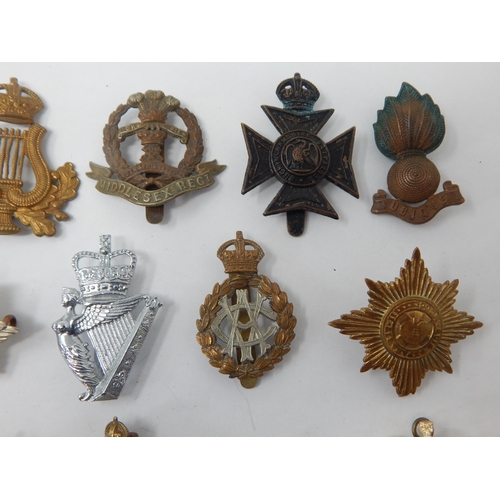 134 - Military Cap Badges Including Buffs, Royal Kent, Middlesex etc