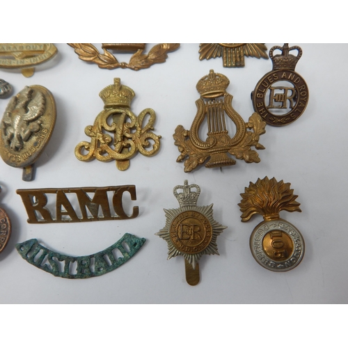 140 - Quantity of Military Cap Badges Including Blues & Royals Northumberland Hussars