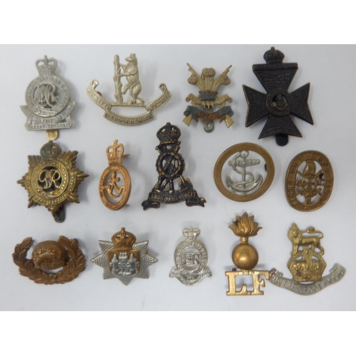 141 - Quantity of Military Cap Badges Including Warwickshire & 3rd Carabiners