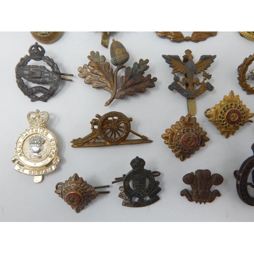 142 - Quantity of Military Cap Badges Including Hussars, Royal Navy Army Service Corps