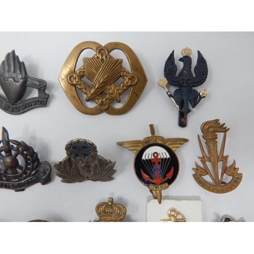 146 - Various World Cap Badges Including Free French, South Africa & Belgium