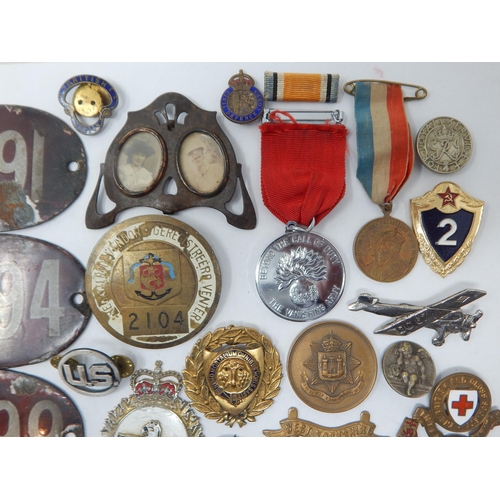 154 - A Collection of Various Badges & Interesting Items
