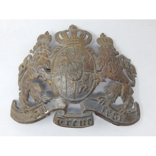 157 - WWI German Pickelhaube Helmet Plate