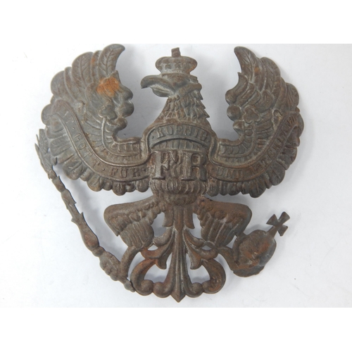 162 - WWI German Pickelhaube Helmet Plate