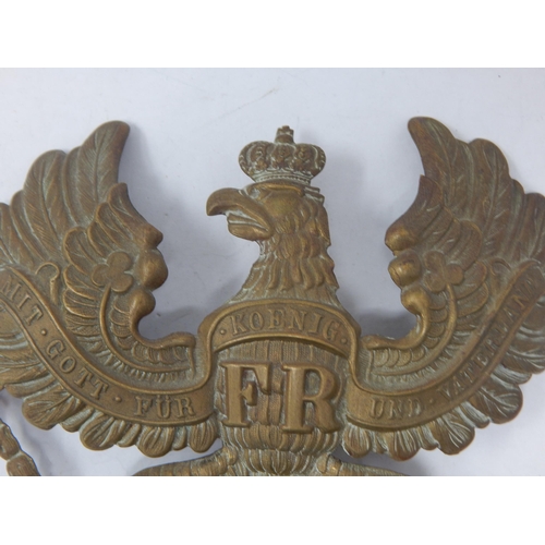 164 - WWI German Pickelhaube Helmet Plate