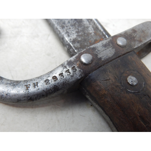 168 - 2 x British Enfield Pattern Bayonets 64cm/53cm together with a French Brass Bayonet 63cm