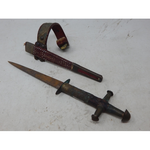 171 - Knights Templar Style Dagger with Scabbard. Length 35.5cm overall