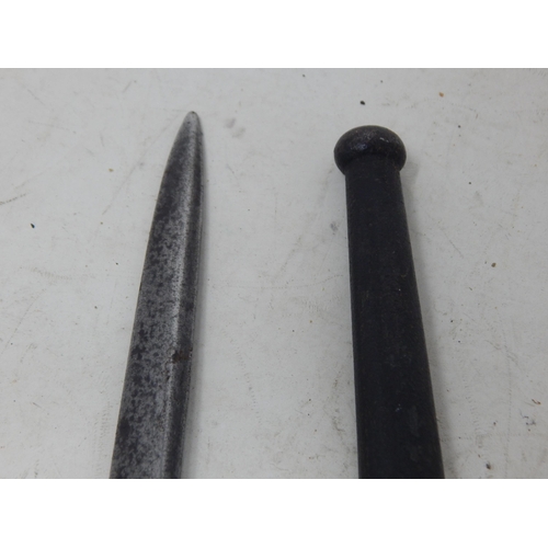 173 - French Haymaker Bayonet with Scabbard. Length 66cm overall