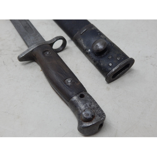 178 - WWI Wilkinson Bayonet with Scabbard. Length 58cm overall