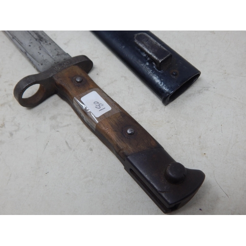 180 - WWI German Bayonet with Scabbard. Length 39cm overall