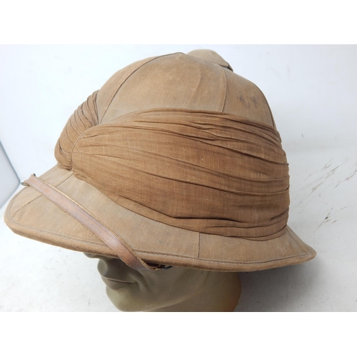 213 - Boer War Pith Helmet. Note: Customers must satisfy themselves prior to bidding in regard to conditio... 