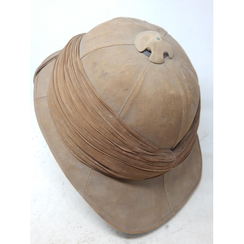 213 - Boer War Pith Helmet. Note: Customers must satisfy themselves prior to bidding in regard to conditio... 