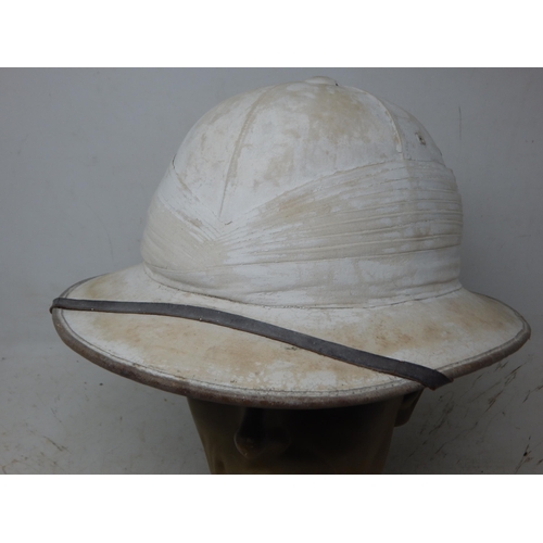 214 - British Military Cork Helmet by Elwood's & Sons London. Note: Customers must satisfy themselves prio... 