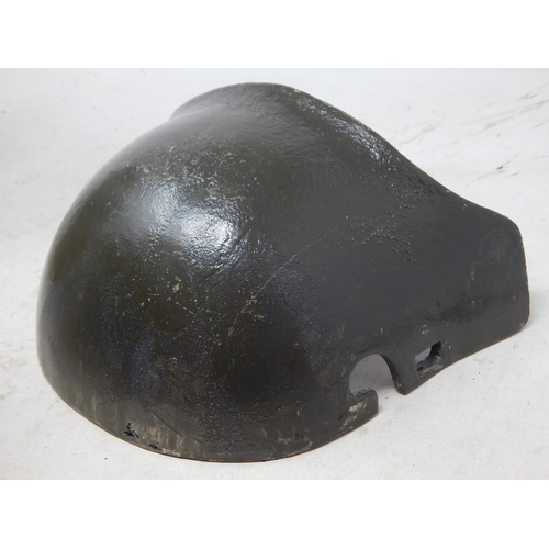 223 - WWI German M16 Helmet Stirnpanzer Snipers Brow Plate, constructed from heavy gauge steel for wear wi... 