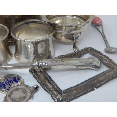 151 - A Quantity of Hallmarked Silver Scrap Including a Gorham Silver Tankard: Gross weight 332g