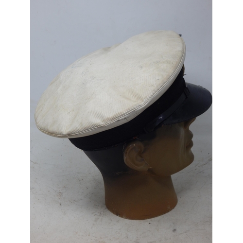 233 - British Naval Officers Peaked cap with Bullion Badge. Note: Customers must satisfy themselves prior ... 