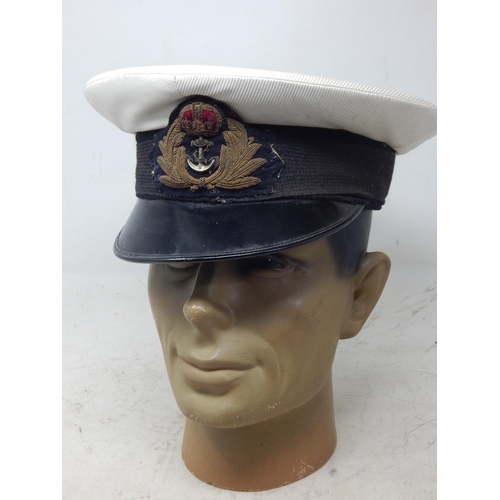 234 - British Naval Officers Peaked cap with Bullion Badge. Note: Customers must satisfy themselves prior ... 