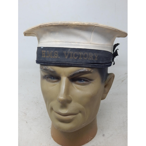 235 - H.M.S Victory Sailors Cap with Interior Written Message 