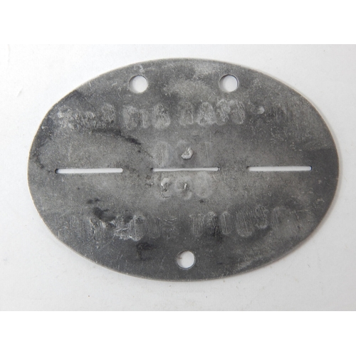 356 - WWII German WAFFEN SS Identity Disc: 346. 3/SS. FLAK. ART. RGT 1