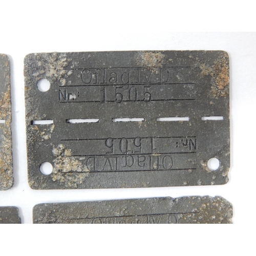 357 - WWII German Issued Prisoner of War Identity Tags: OFLAG IV-D. Oflag IV-D was a World War II German A... 