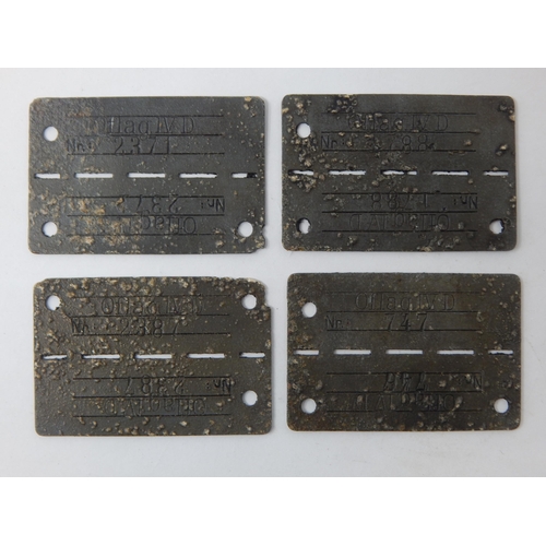 358 - WWII German Issued Prisoner of War Identity Tags: OFLAG IV-D. Oflag IV-D was a World War II German A... 