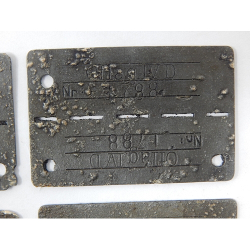 358 - WWII German Issued Prisoner of War Identity Tags: OFLAG IV-D. Oflag IV-D was a World War II German A... 