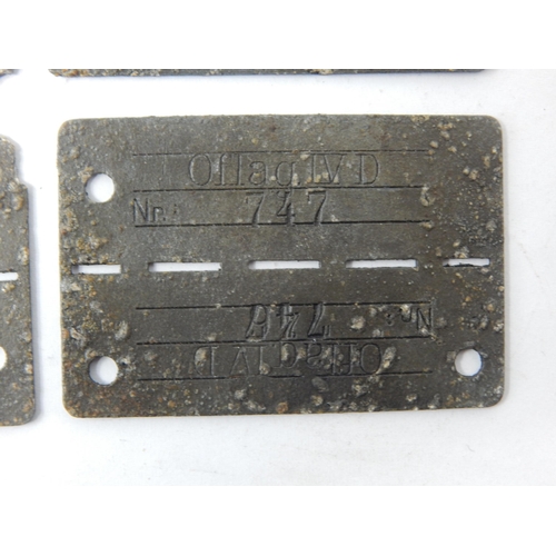 358 - WWII German Issued Prisoner of War Identity Tags: OFLAG IV-D. Oflag IV-D was a World War II German A... 