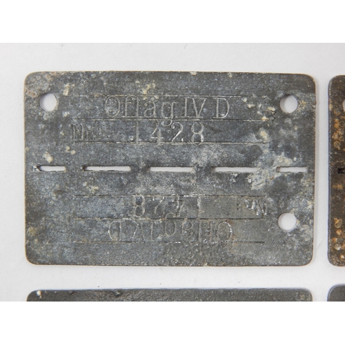 359 - WWII German Issued Prisoner of War Identity Tags: OFLAG IV-D. Oflag IV-D was a World War II German A... 