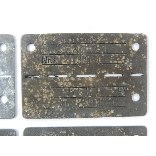 359 - WWII German Issued Prisoner of War Identity Tags: OFLAG IV-D. Oflag IV-D was a World War II German A... 