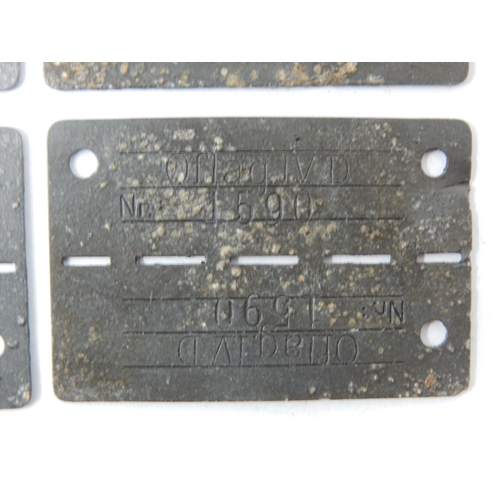 359 - WWII German Issued Prisoner of War Identity Tags: OFLAG IV-D. Oflag IV-D was a World War II German A... 