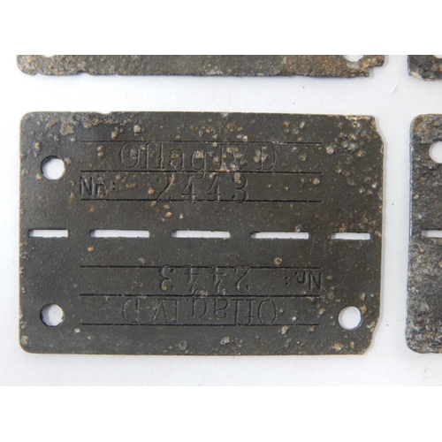 360 - WWII German Issued Prisoner of War Identity Tags: OFLAG IV-D. Oflag IV-D was a World War II German A... 