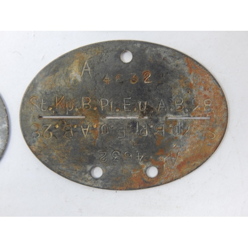 373 - WWII German Erkennungsmarke (Identification Tag): this was the standard-issue German military identi... 