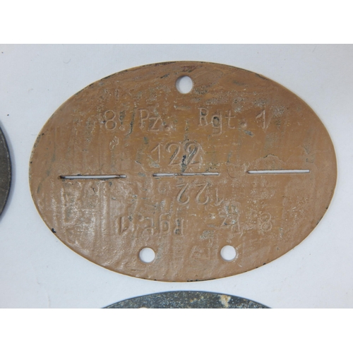 374 - WWII German Erkennungsmarke (Identification Tag): this was the standard-issue German military identi... 