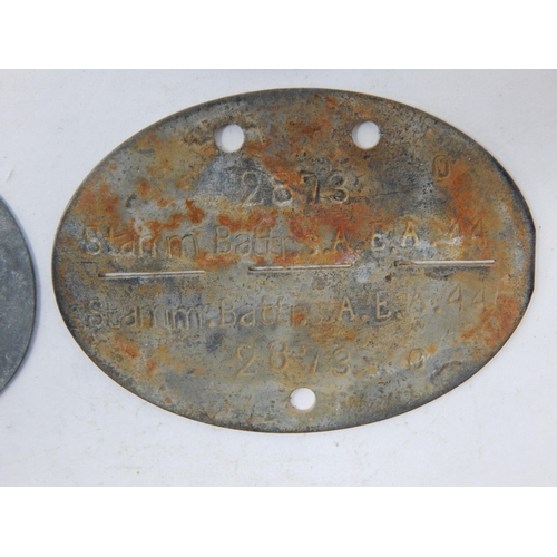 375 - WWII German Erkennungsmarke (Identification Tag): this was the standard-issue German military identi... 