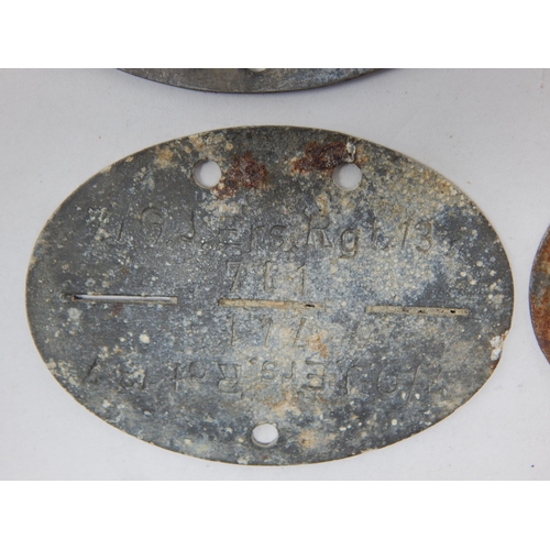 376 - WWII German Erkennungsmarke (Identification Tag): this was the standard-issue German military identi... 